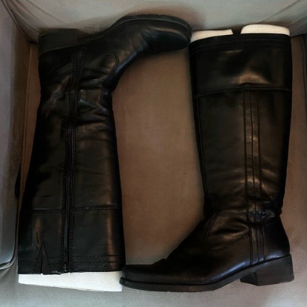 Bandolino Block Heel Riding Boot, Black, Size 10M